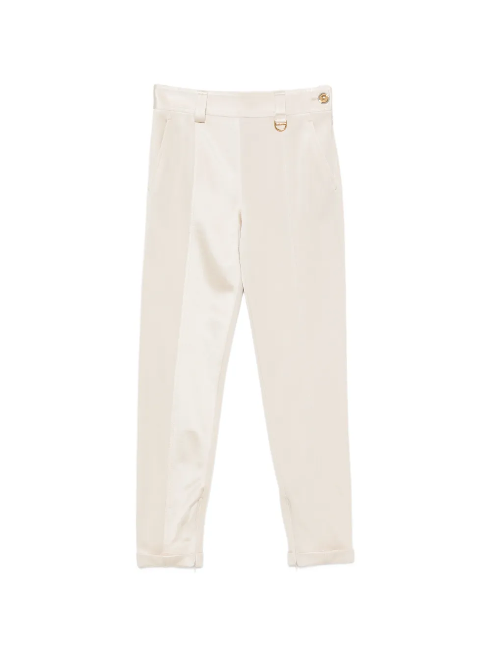 Chloé satin-finish D-ring trousers - Toni neutri