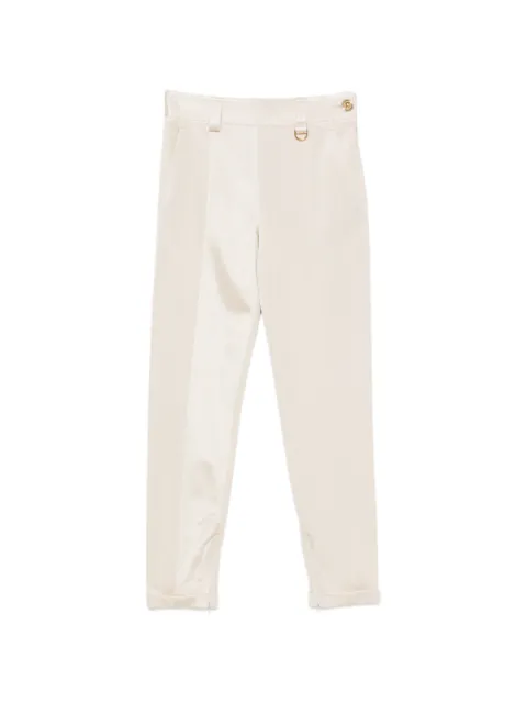Chloé satin-finish D-ring trousers