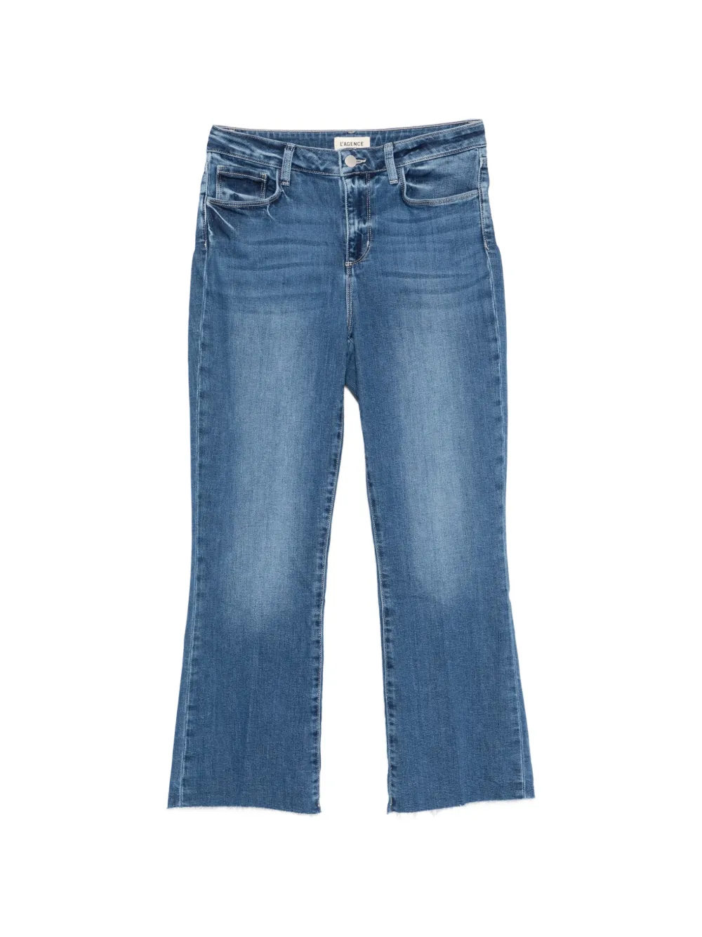 L'Agence faded raw-cut jeans - Blu