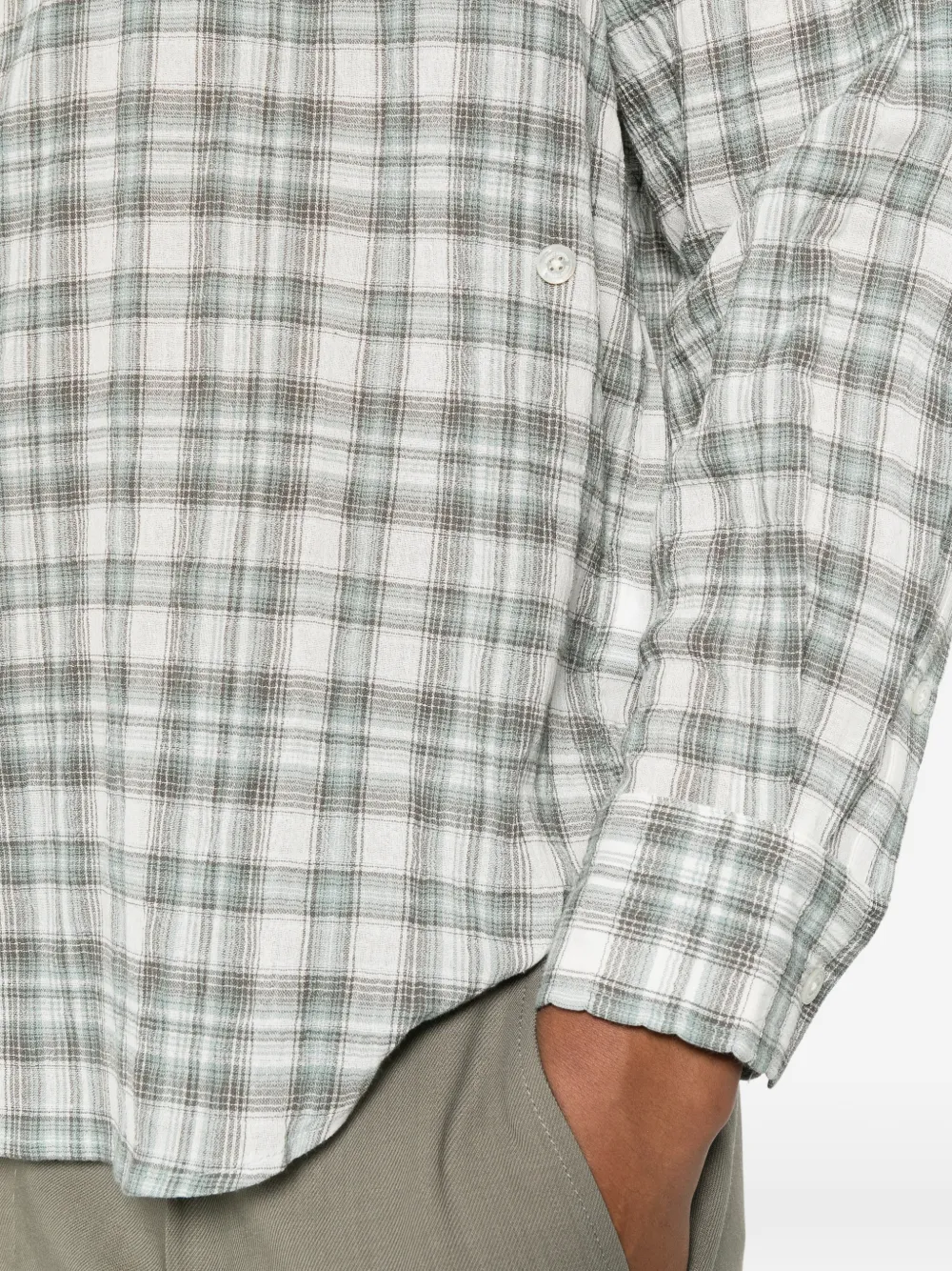 DUNST Geruit shirt Groen