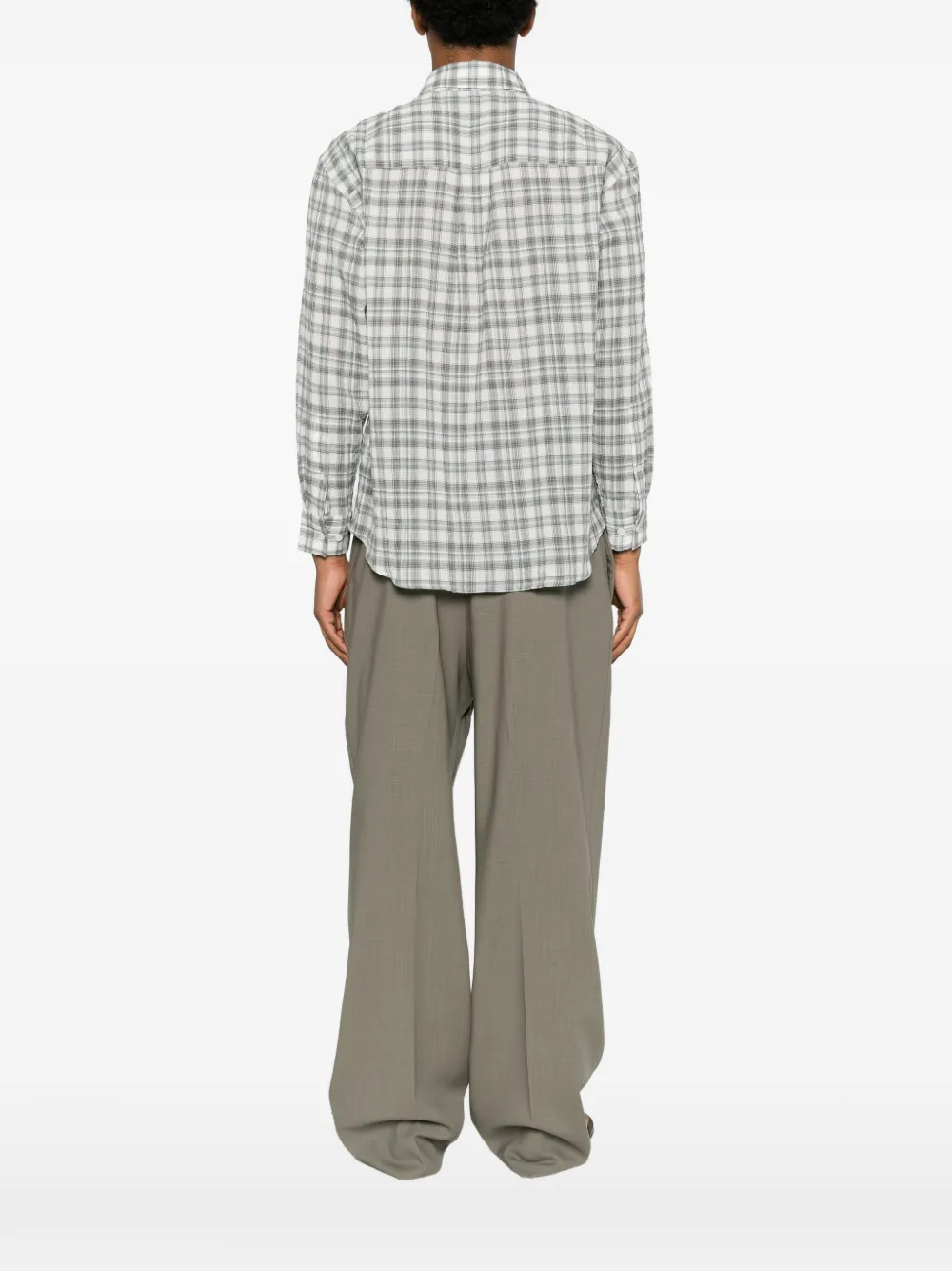 DUNST Geruit shirt Groen