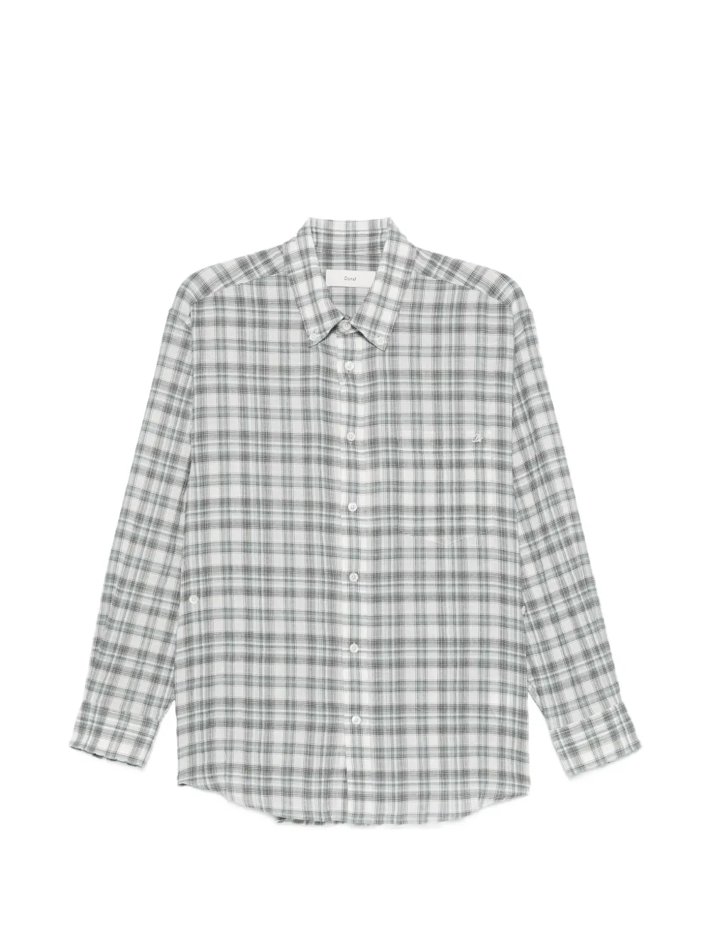DUNST check-pattern long-sleeve shirt - Verde