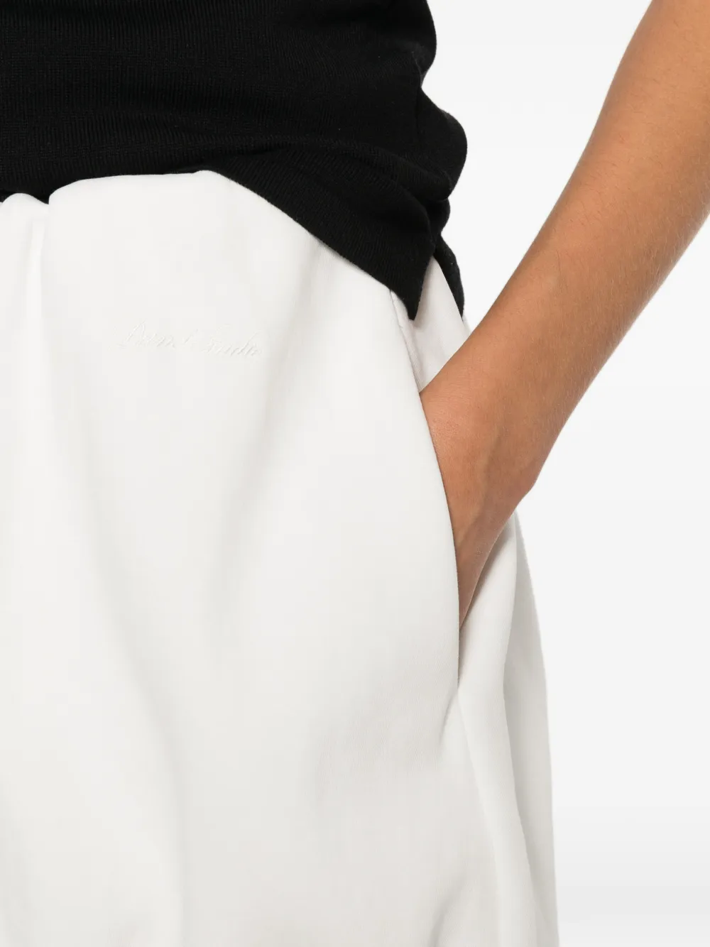 DUNST Mini-rok met afwerking Wit