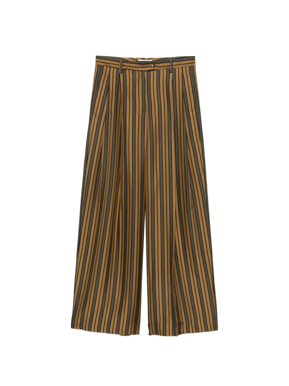 Alberto Biani vertical-stripe trousers - Marrone