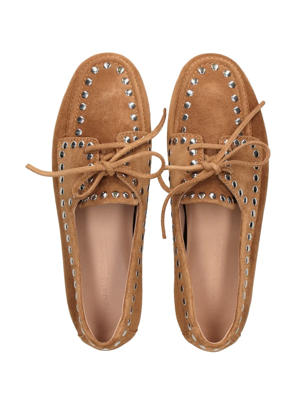 Kennel & Schmenger Drop studded lace-up loafers Bruin