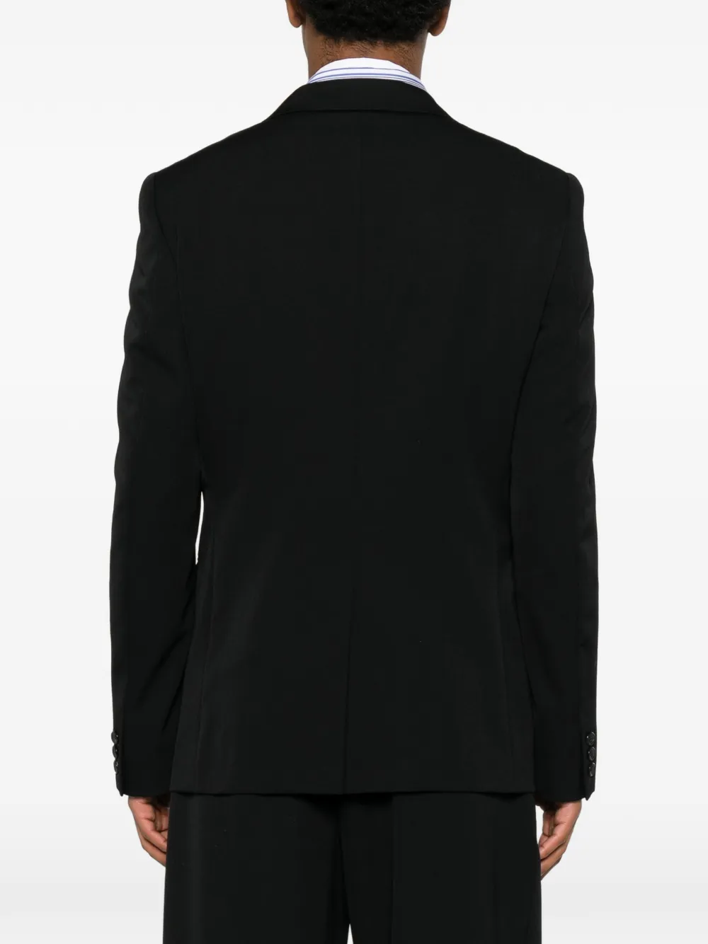 Comme des Garçons Homme Plus Blazer met enkele rij knopen en gekerfde revers Zwart