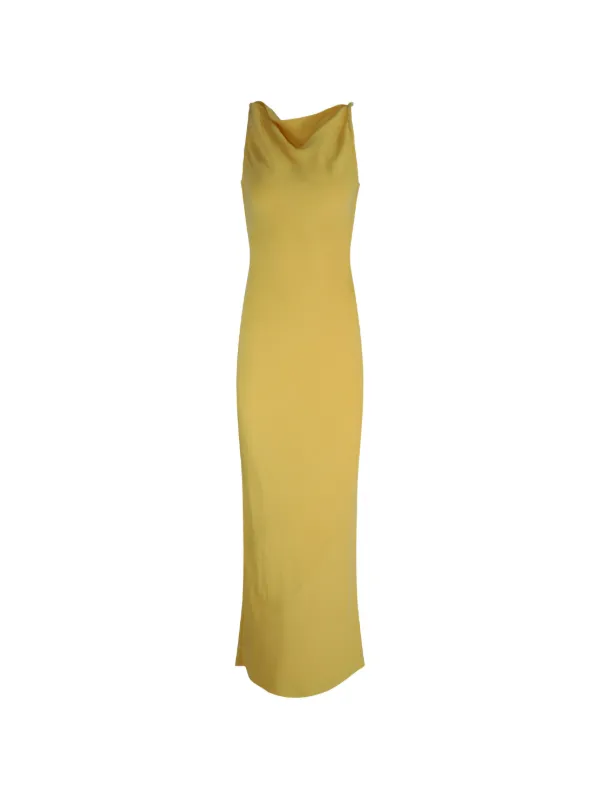cult gaia yellow dress KYMIA KNIT This halter ALMINA KNIT DRESS - TAPESTRY