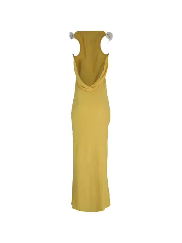 cult gaia yellow dress - Ritz Gown A breathtaking mini dress featuring golden layers of beaded fringe that cascade over the body BRANDY DRESS - GOLD MULTI