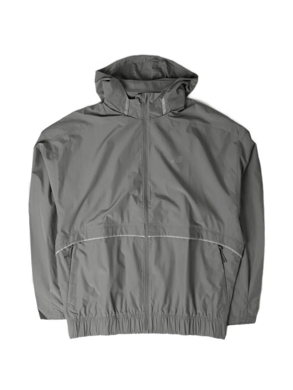 New Balance logo-print hooded jacket - SLATE GREY