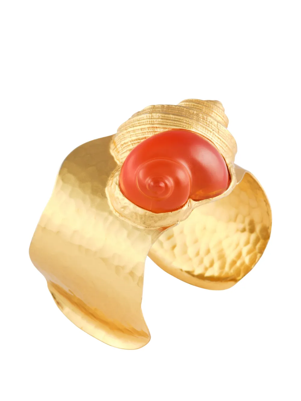 Christian Dior Pre-Owned 1987 seashell-detail cuff - Oro