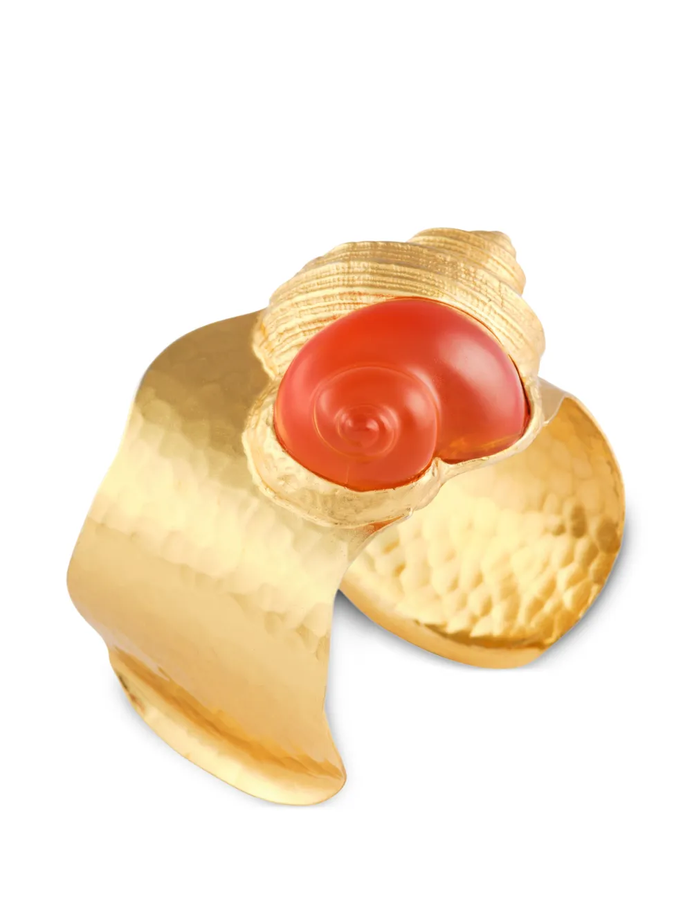 Christian Dior Pre-Owned 1987 seashell-detail cuff - Oro