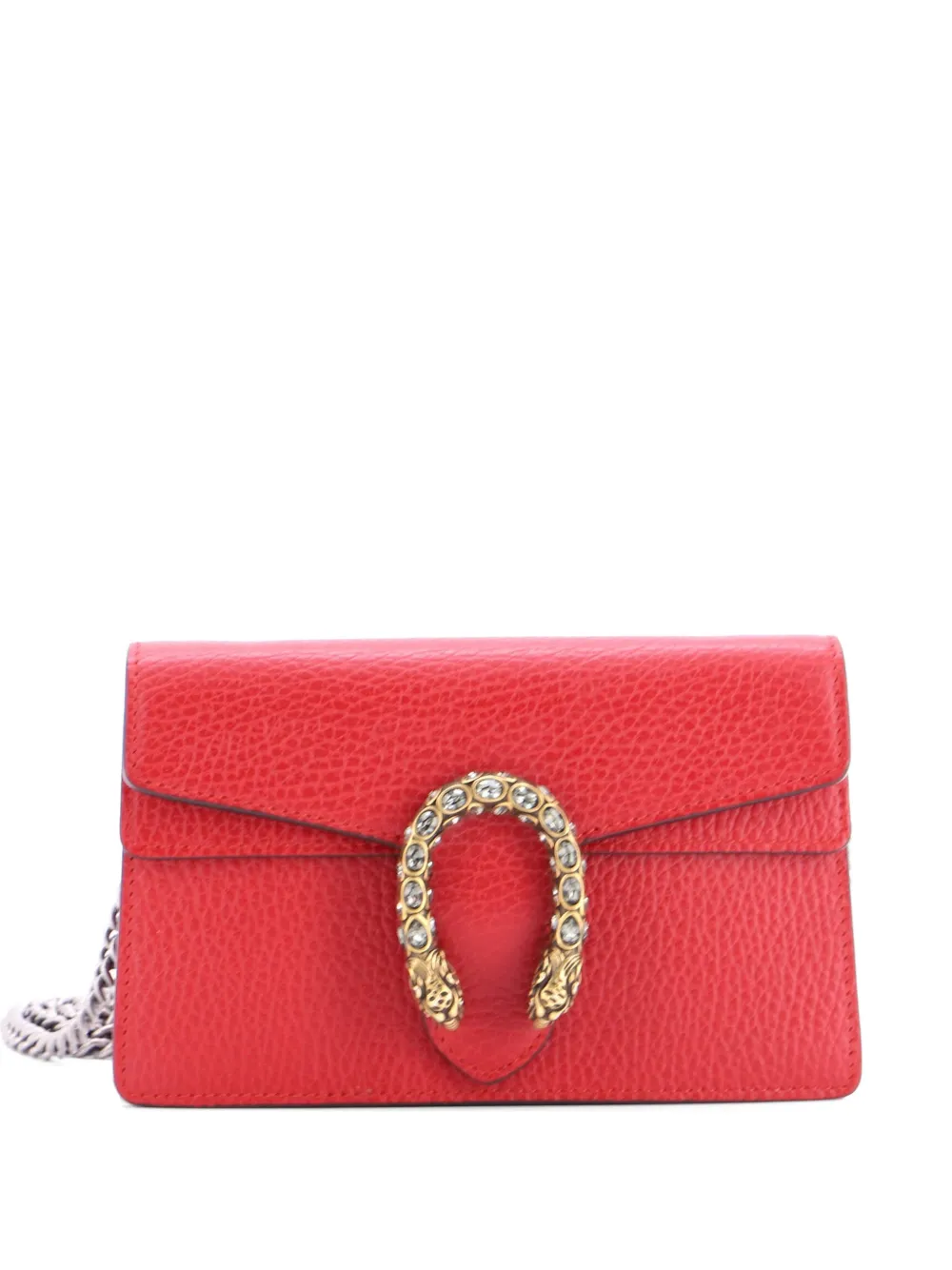 Gucci Pre-Owned Dionysus Bag Leather Super Mini clutch bag - Rosso