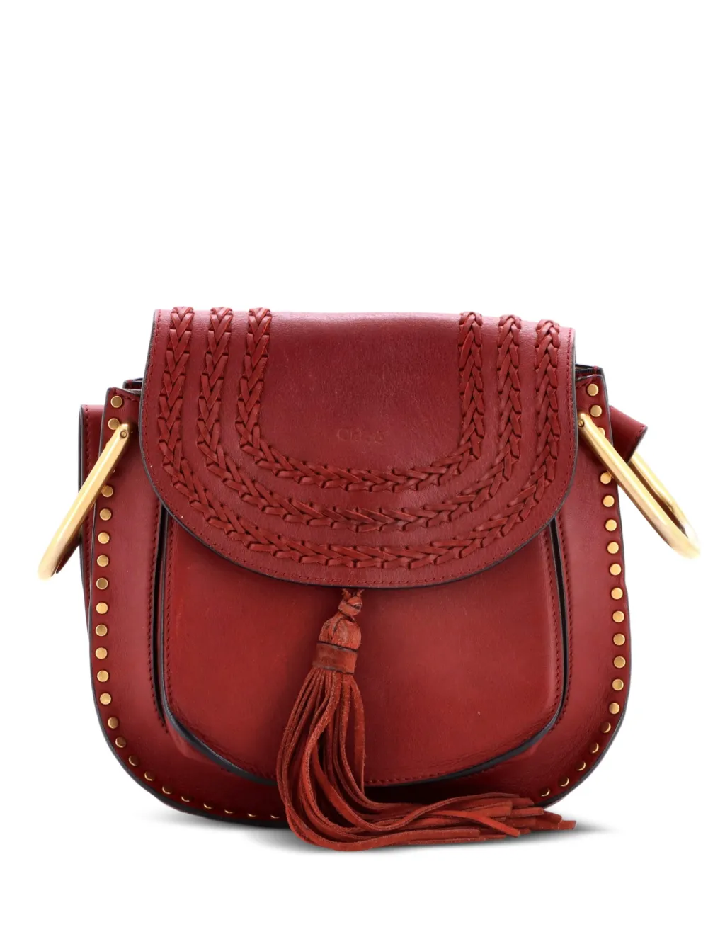 Chloé Pre-Owned Hudson Handbag Whipstitch Leather Small crossbody bag - Rosso