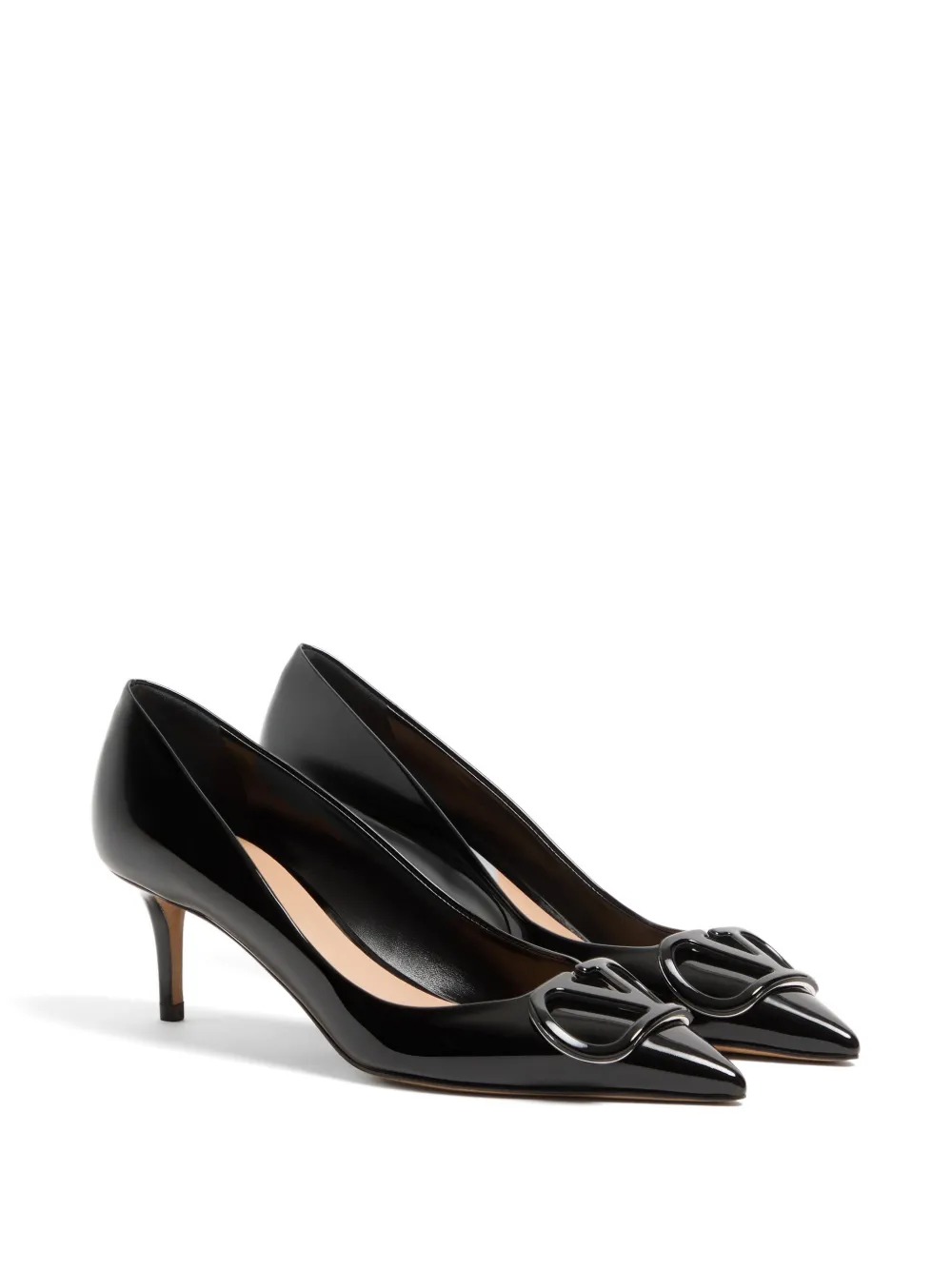Valentino Garavani VLogo Signature lakleren pumps Zwart