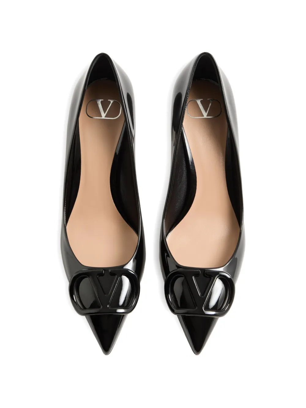 Valentino Garavani VLogo Signature lakleren pumps Zwart