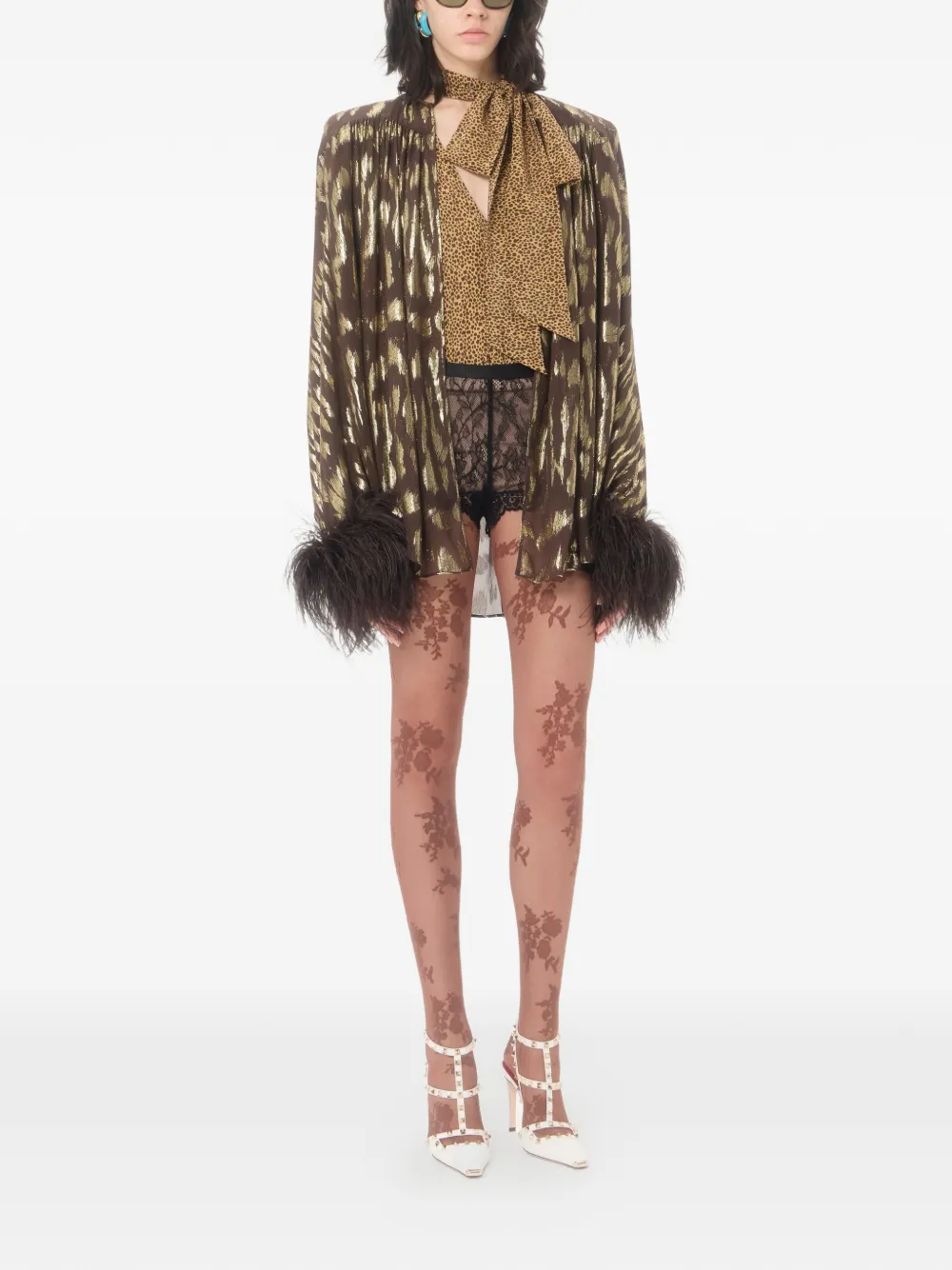Valentino Garavani Culotte met kant Zwart