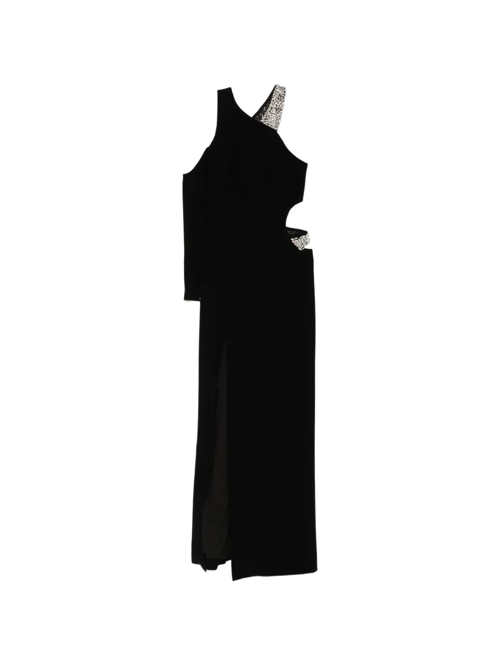 JEAN-LOUIS SABAJI crystal-embellished cut-out dress - Nero