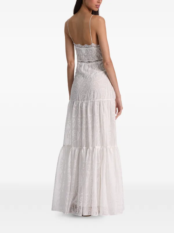 alice and olivia white maxi dress CALLA LACE MAXI DRESS in OFF WHITE