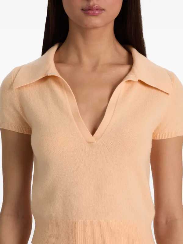 Alice + Olivia Andi ポロカラーTシャツ | オレンジ | FARFETCH JP