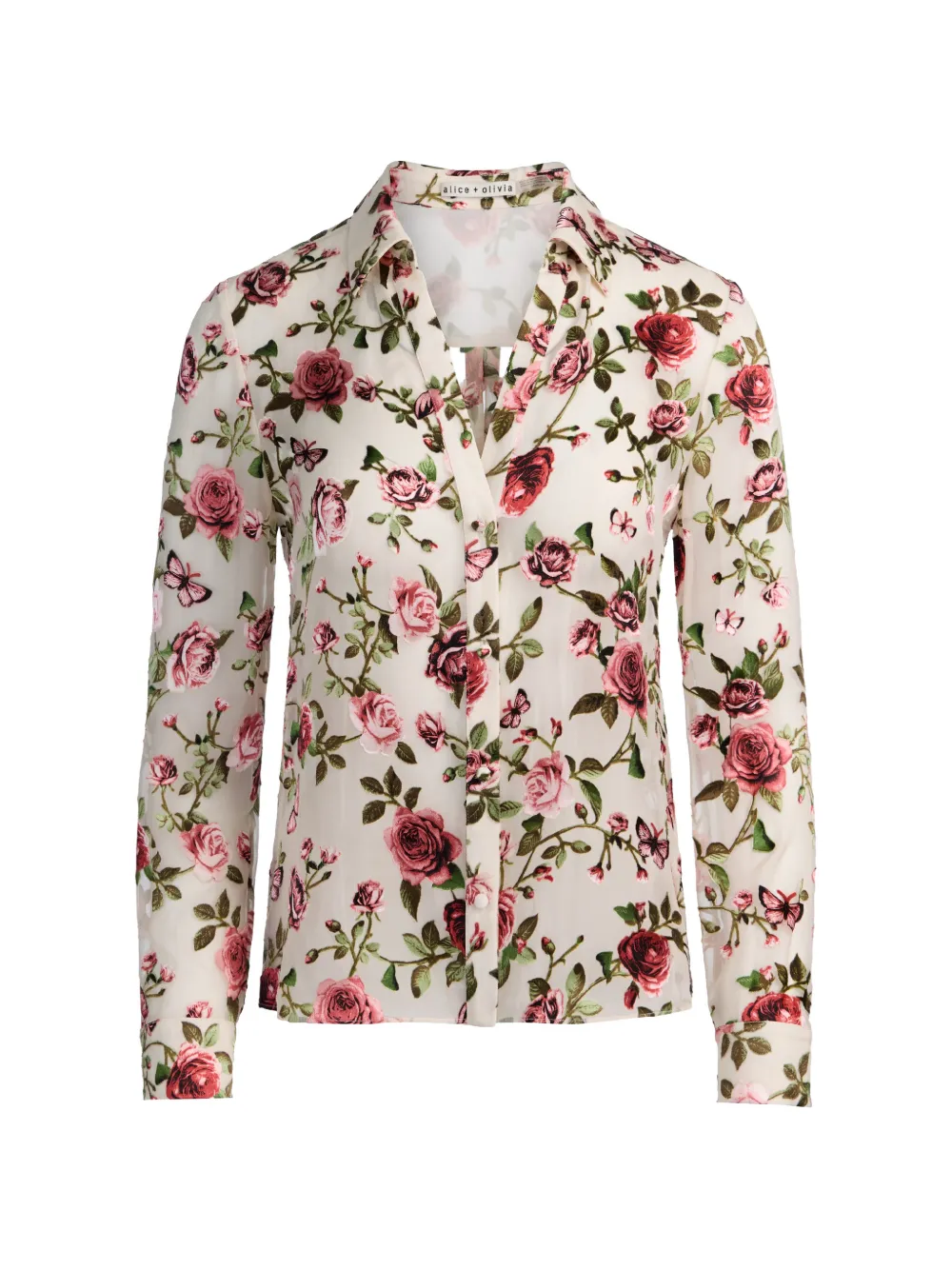 alice + olivia Eloise floral-pattern shirt - Toni neutri