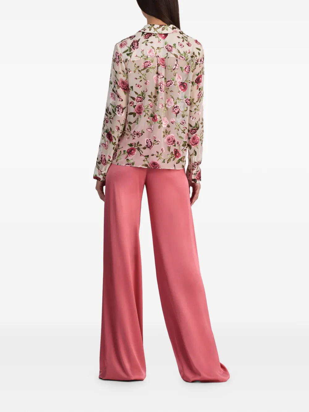 alice + olivia Eloise blouse met bloemenprint Beige