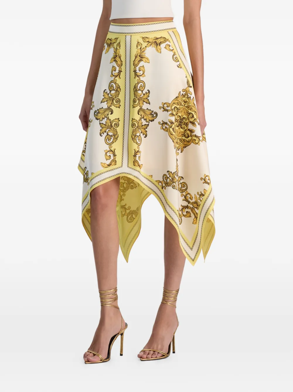 alice + olivia Davina midi-rok met barokprint Beige