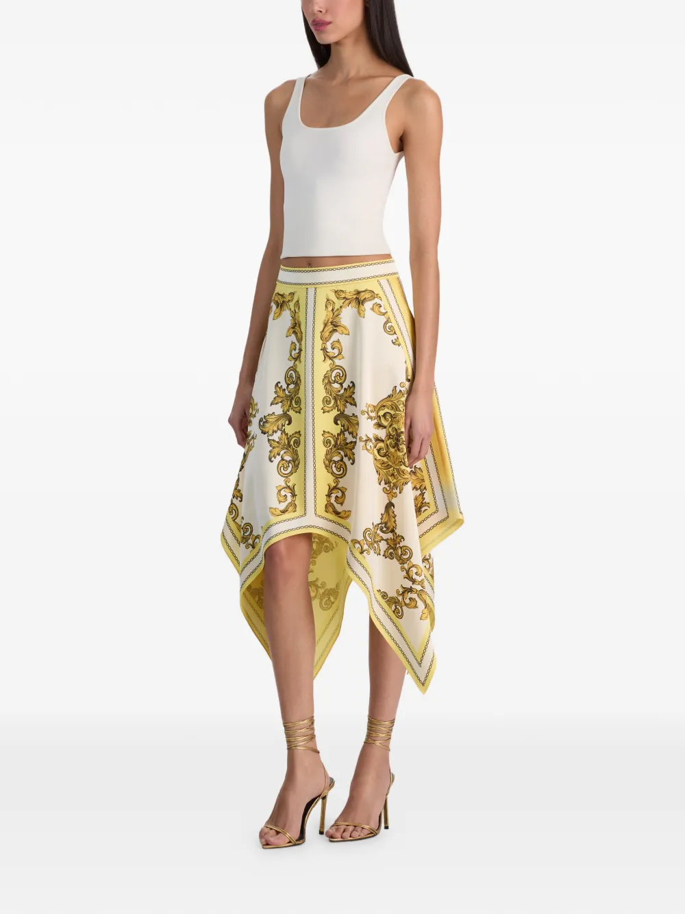 alice + olivia Davina midi-rok met barokprint Beige