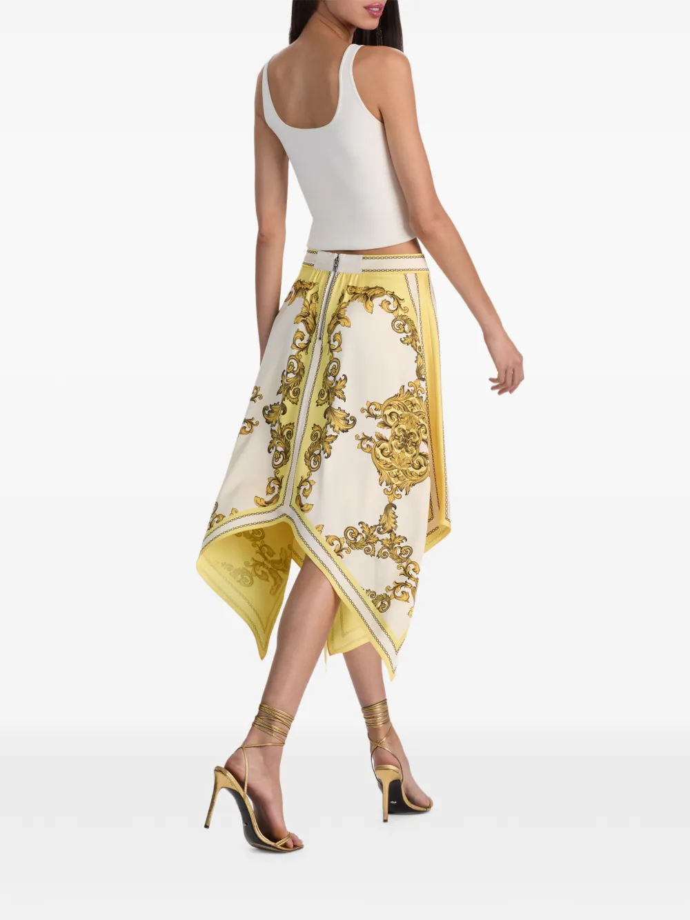 alice + olivia Davina midi-rok met barokprint Beige