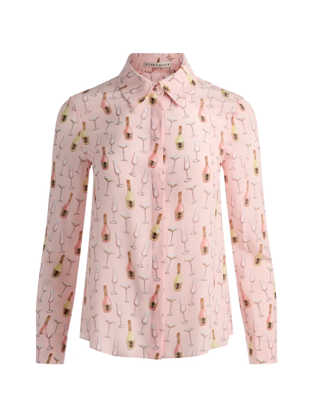 alice + olivia graphic-print shirt - Rosa