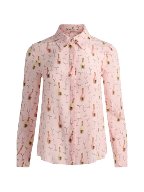 alice + olivia graphic-print shirt