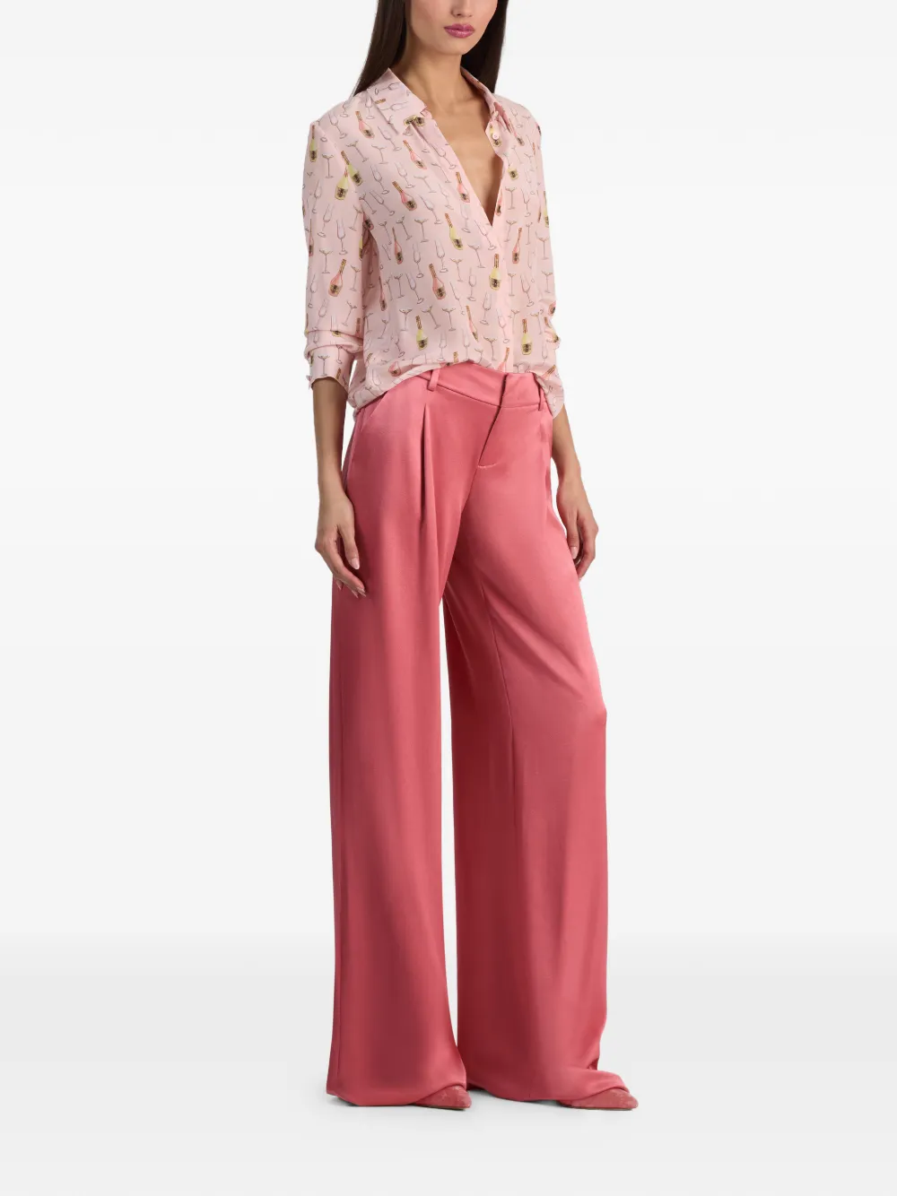 alice + olivia Overhemd met grafische print Roze