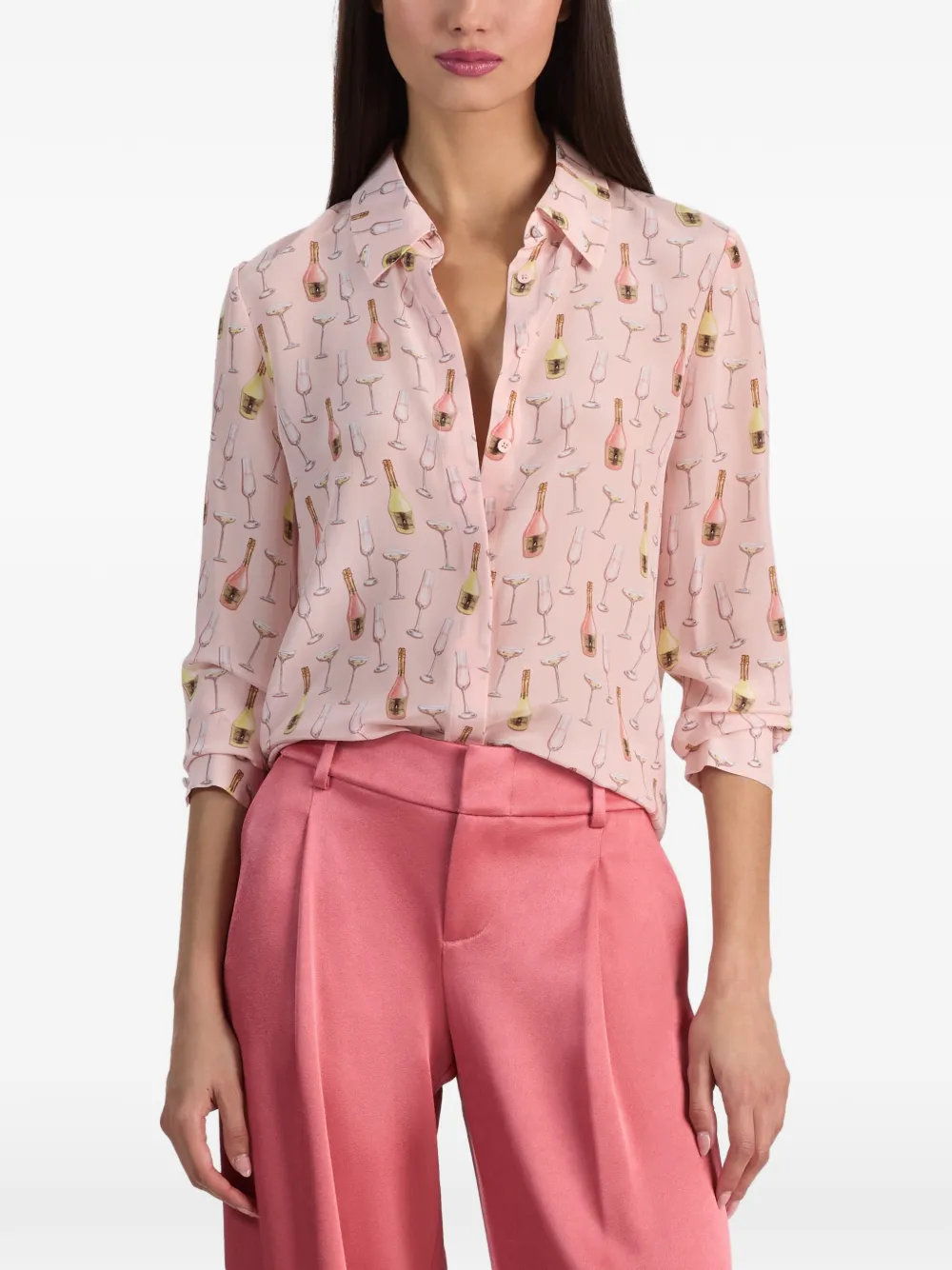 alice + olivia Overhemd met grafische print Roze