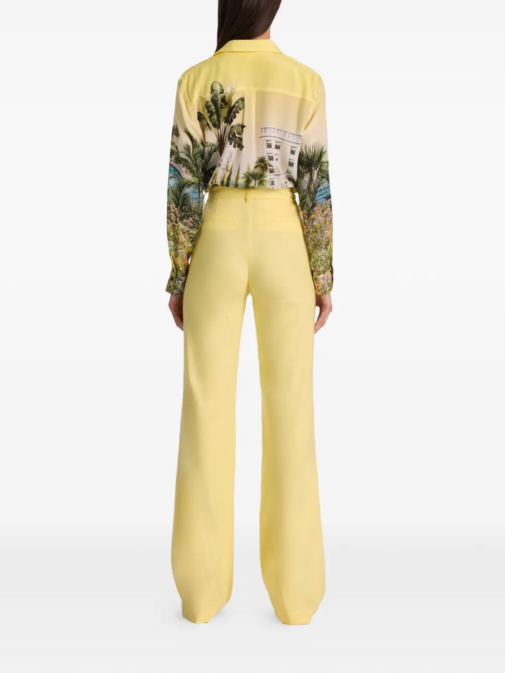 alice + olivia Lula broek met paspelzakken Geel