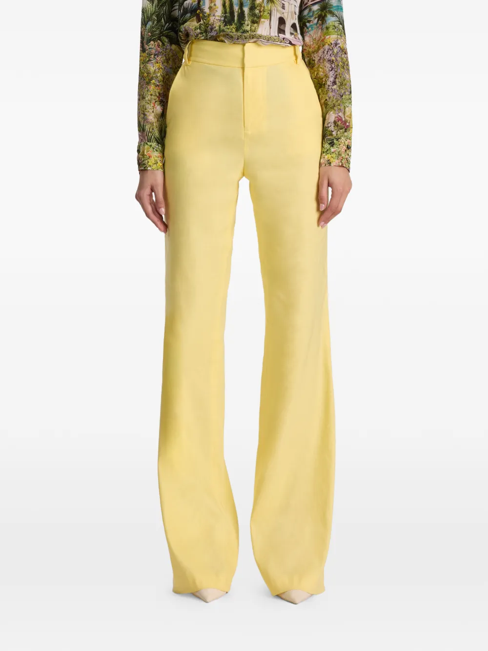 alice + olivia Lula broek met paspelzakken Geel