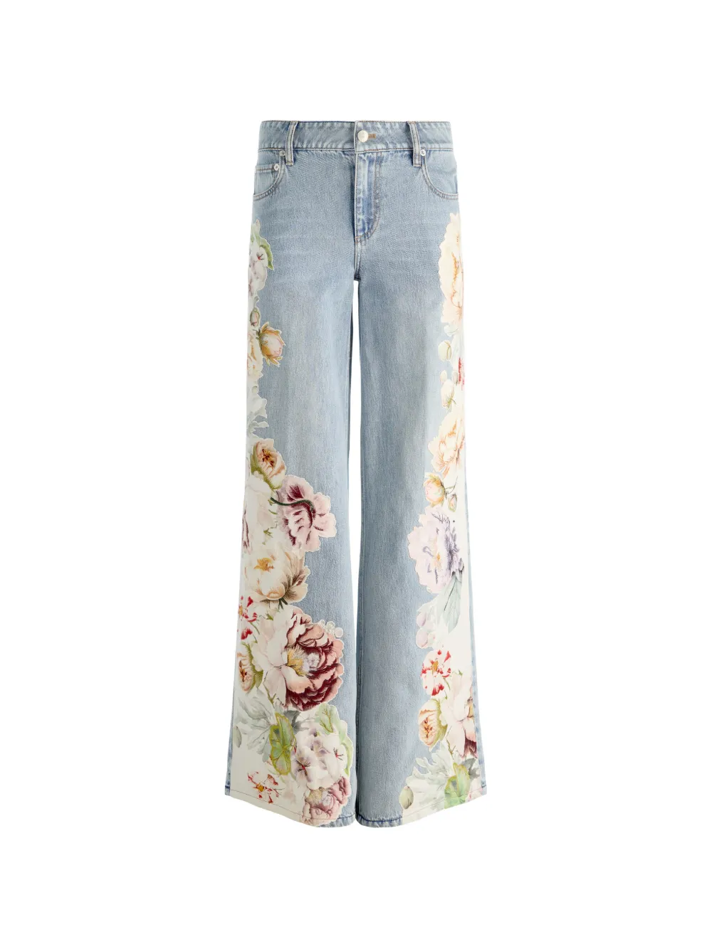 alice + olivia Amazing floral-print jeans - Blu