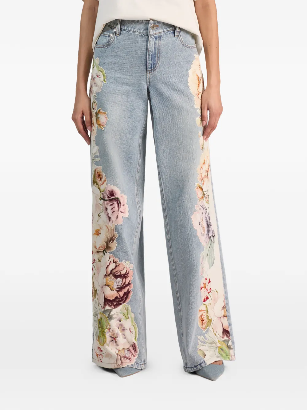 alice + olivia Amazing jeans met bloemenprint Blauw