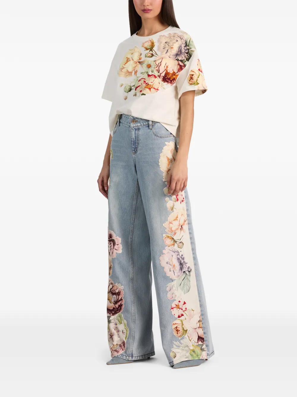 alice + olivia Amazing jeans met bloemenprint Blauw