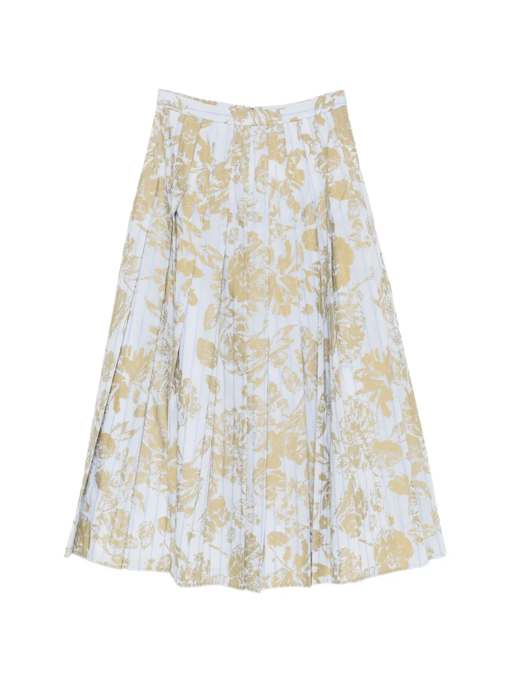 Antonio Marras floral-print pleated midi skirt - Blu