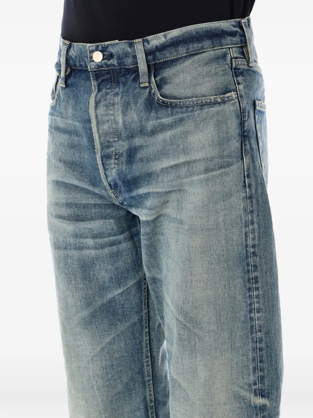 Fear Of God Japanese Selvedge denim straight jeans met vijf zakken Blauw