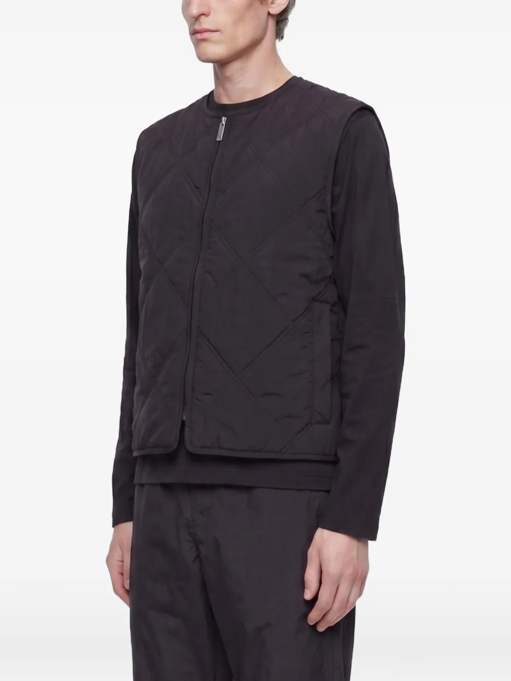 Laminar gewatteerde bodywarmer Zwart