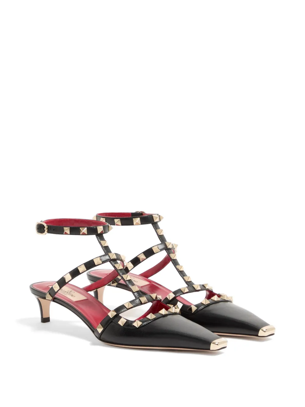 Valentino Garavani Rockstud kidskin pumps 40mm Zwart