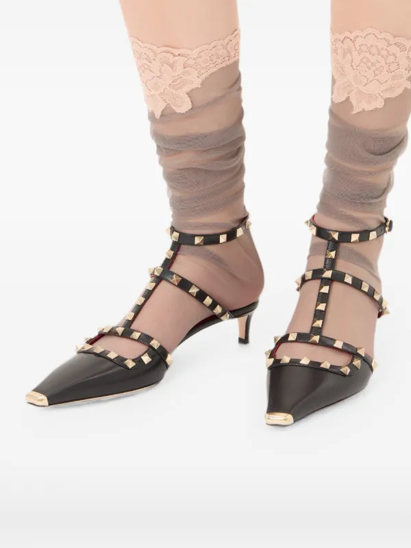 VALENTINO GARAVANI スタッズ パンプス ブラック Valentino Garavani ロックスタッズ パンプス | ブラック | FARFETCH JP