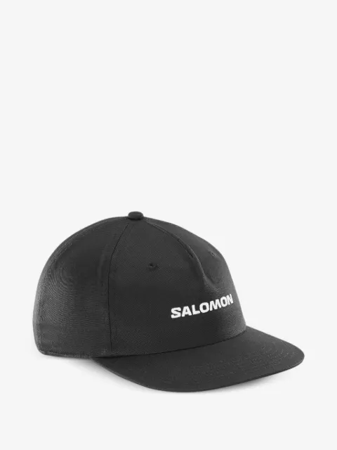 Salomon logo-print flat-peak baseball cap