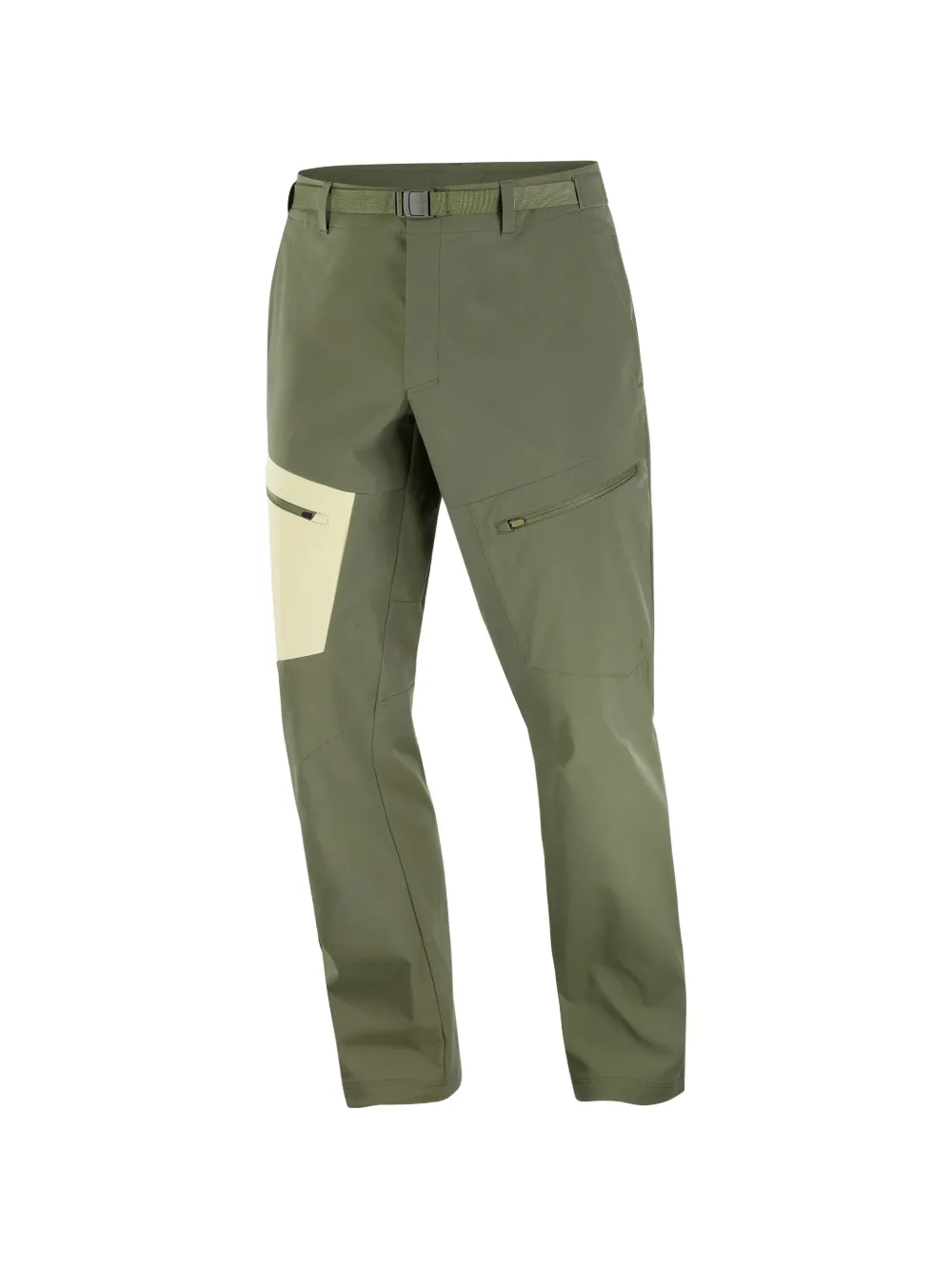 Salomon panelled-belted hiking trousers - Grün