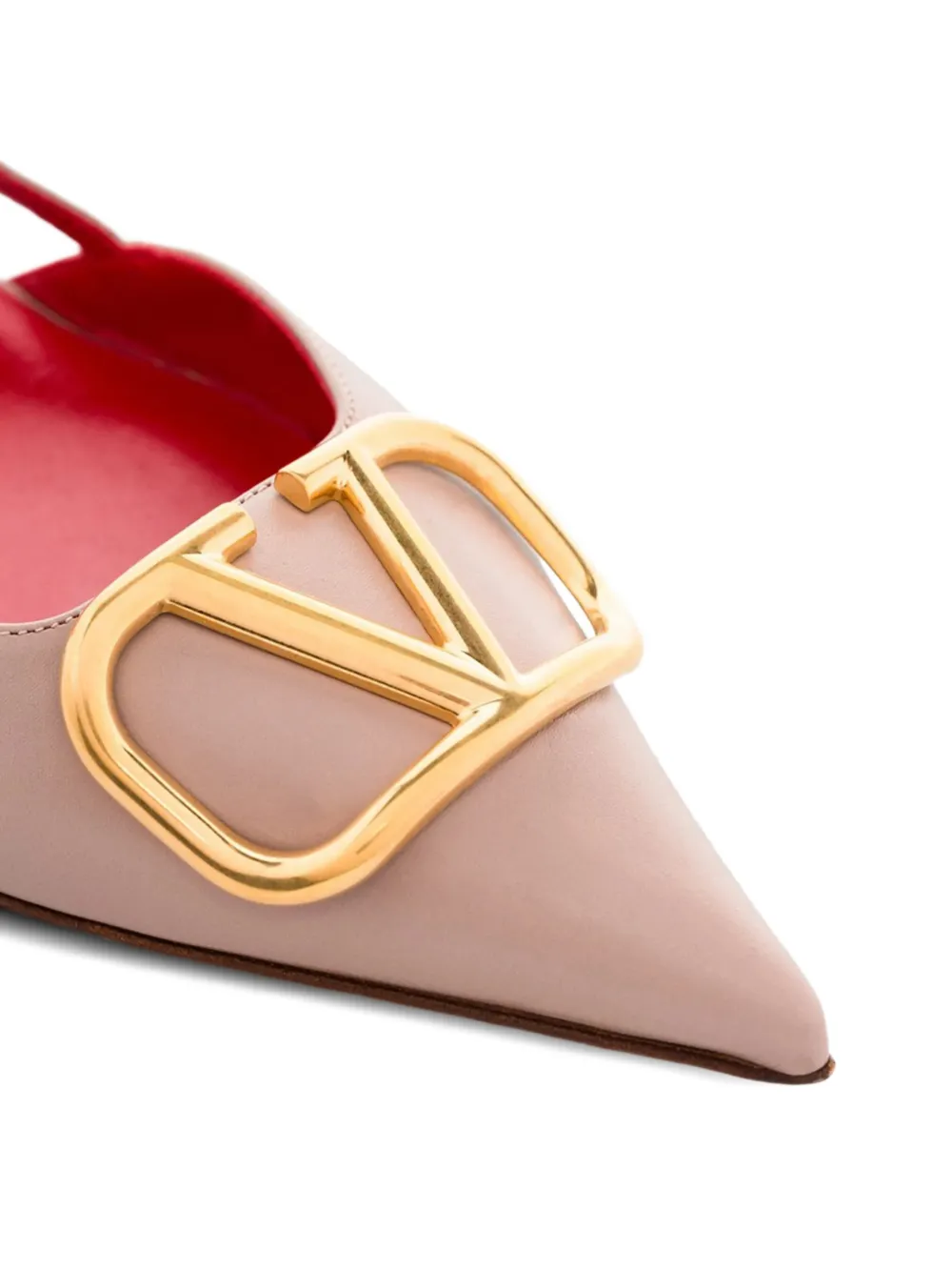 Valentino Garavani VLogo Signature slingback pumps Beige