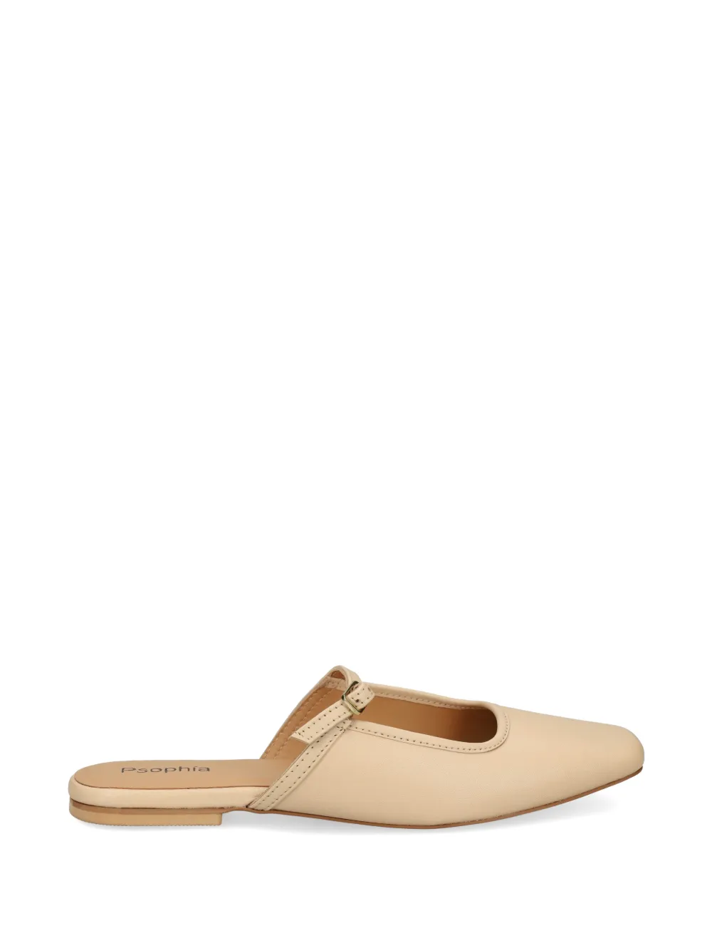 PSOPHIA buckle-strap square-toe flat mules