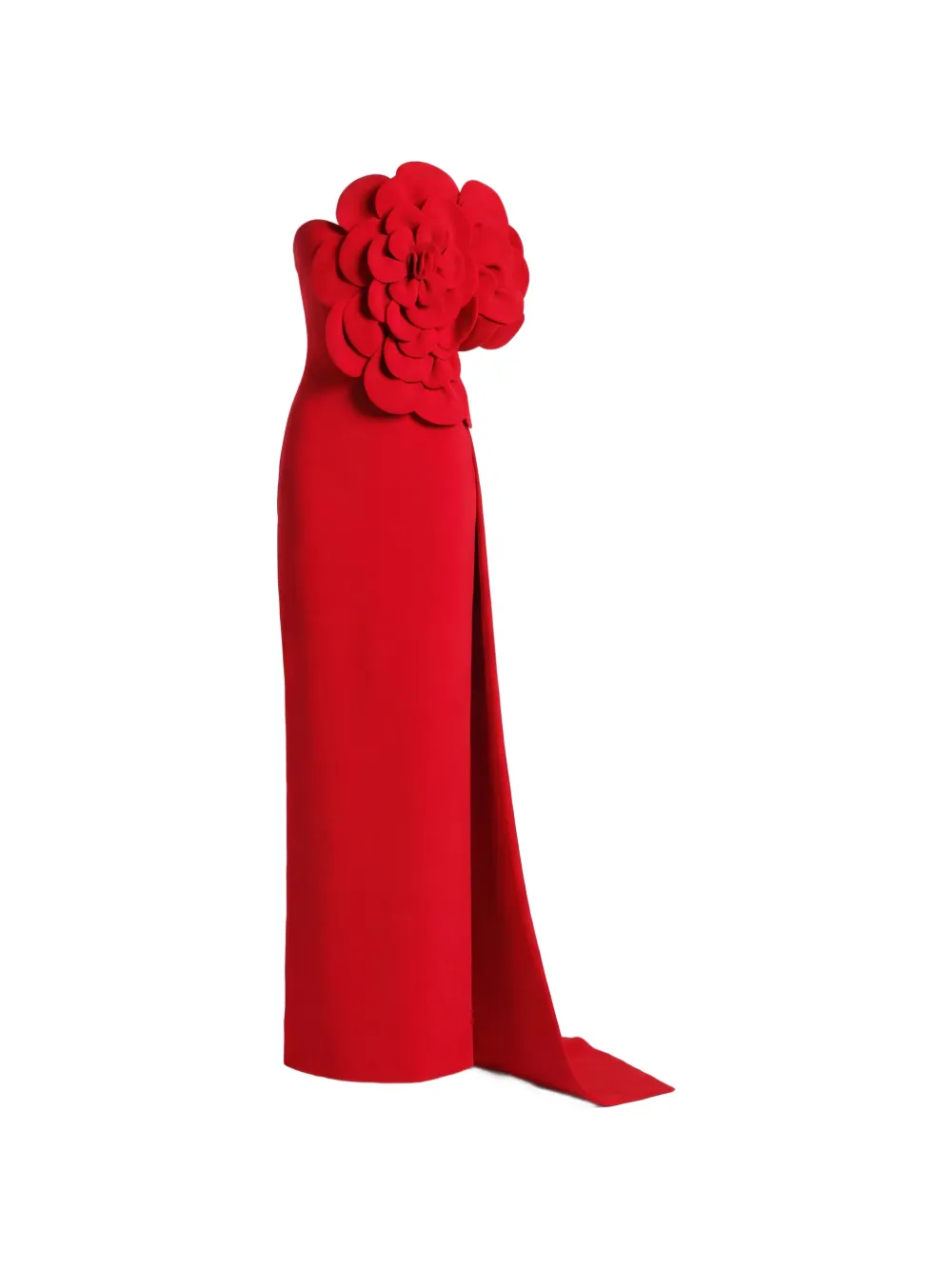 Gattinolli by Marwan floral-applique strapless gown - Red