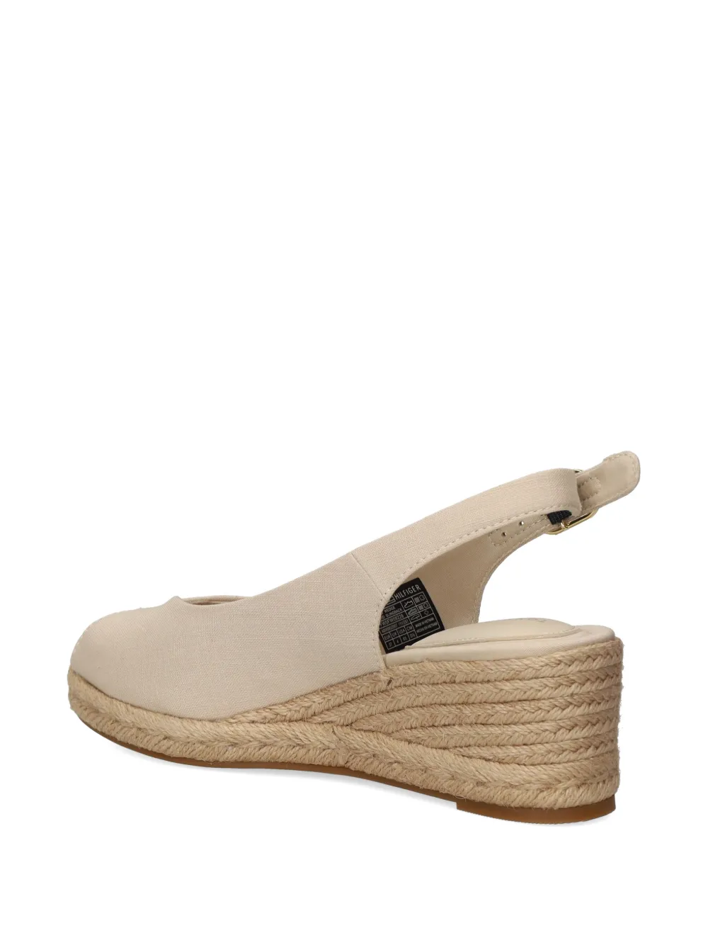 Tommy Hilfiger peep-toe wedge sandals Beige