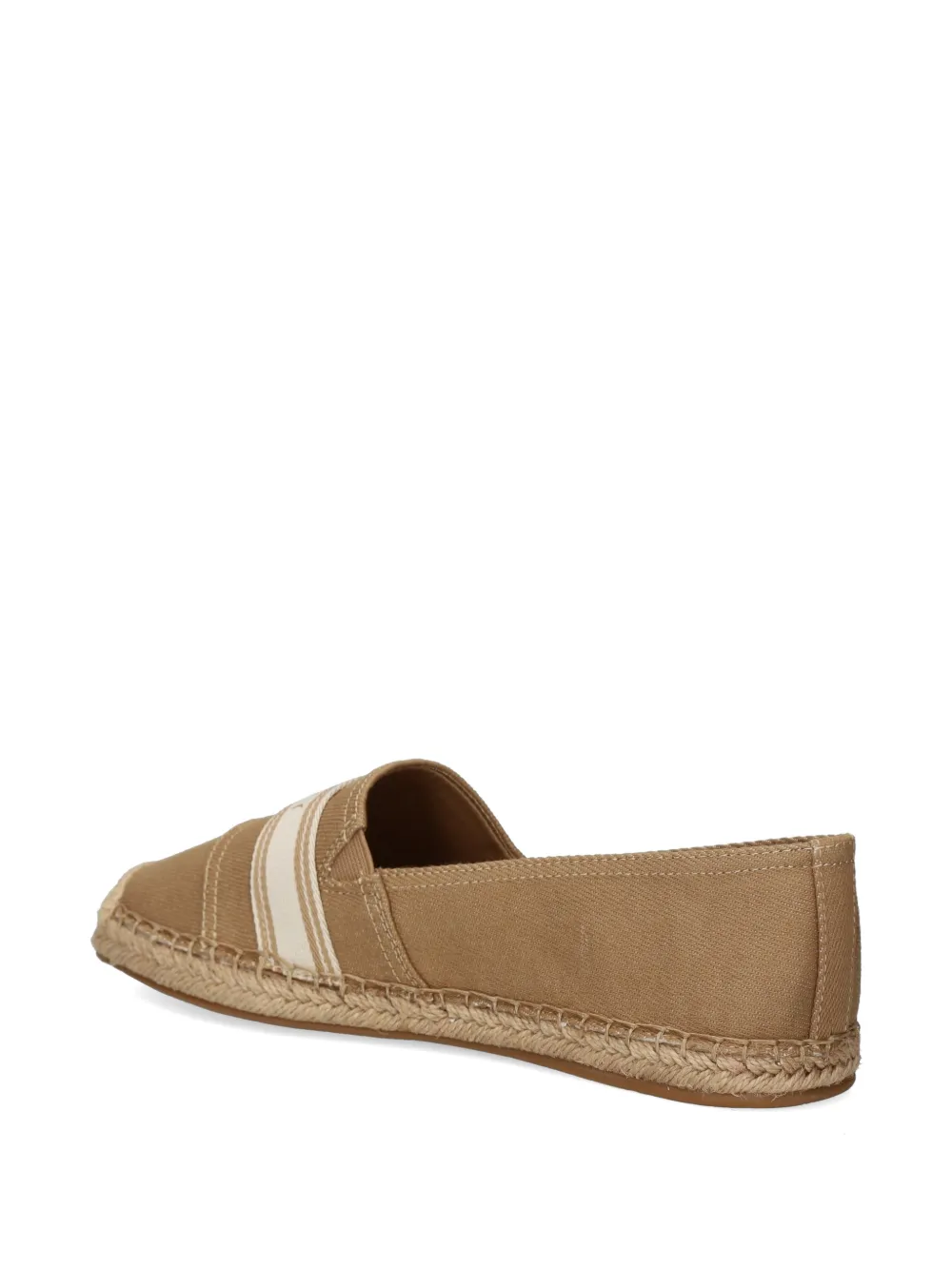 Tommy Hilfiger logo-tape braided espadrilles Beige