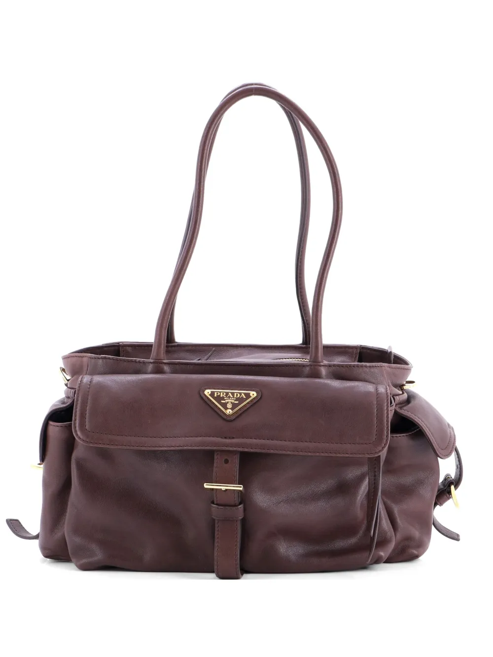Prada Pre-Owned Borsa tote Explore media in nappa - Marrone